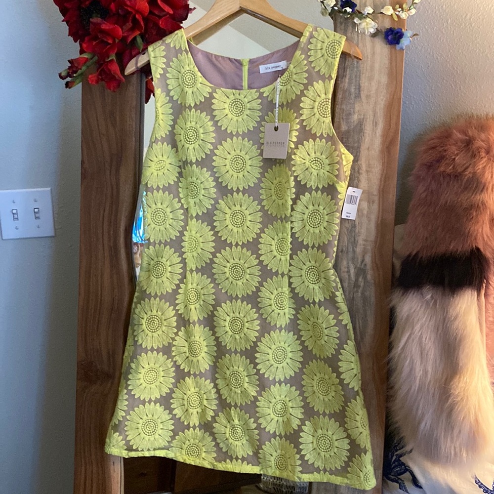 NWT Blu Pepper Daisy Shift Dress Size Medium